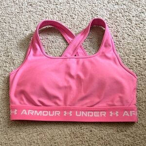 Under Armour Crossback Pink Sports Bra